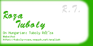 roza tuboly business card